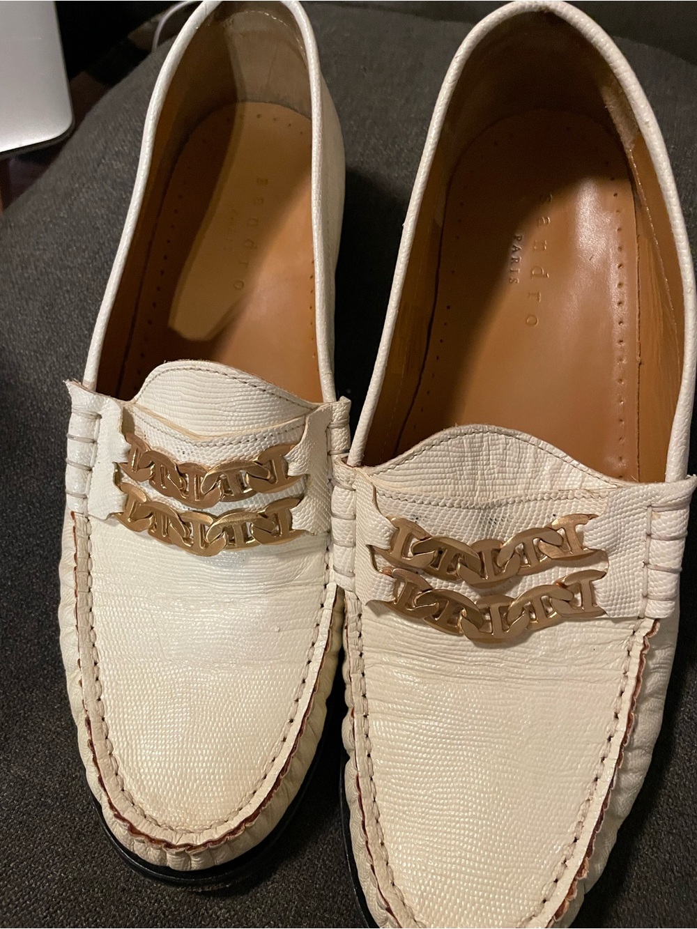 Sandro Mila chain loafers